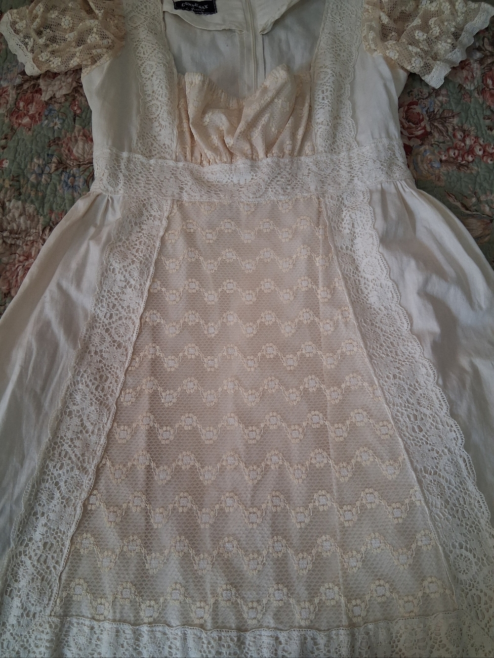 Vintage 1971 Original Gunne Sax By Jessica San Francisco Maxi Wedding Dress - Picture 10 of 15